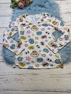 Disney Parks Chip ‘n Dale Long Sleeve Pajama Top sz S